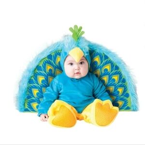 Blue and Yellow Baby Peacock Costume